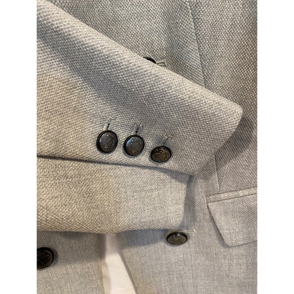 White House Black Market‎ Gray Blazer Jacket Double Breasted Womens Size 8 - Picture 4 of 6